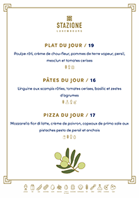 Menu du jour